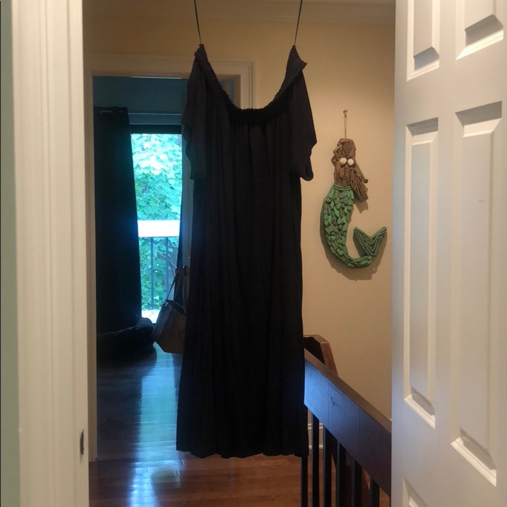 Black off the shoulder cover up